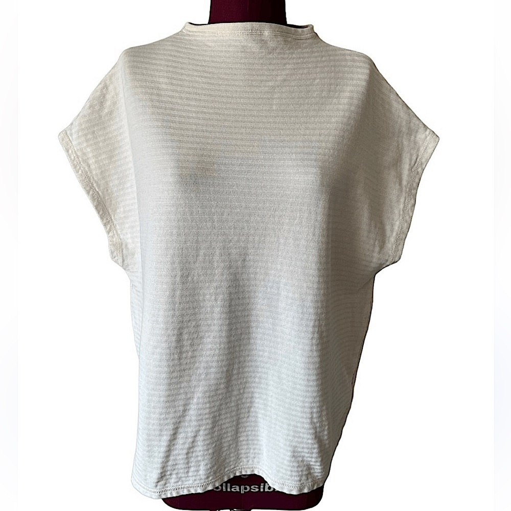Madewell Oversized Funnel Neck Cream Boxy Top